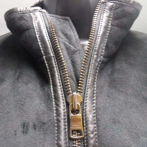 Armani Exchange Faux Suede Moto Jacket  in black size small - Picture 4 of 12